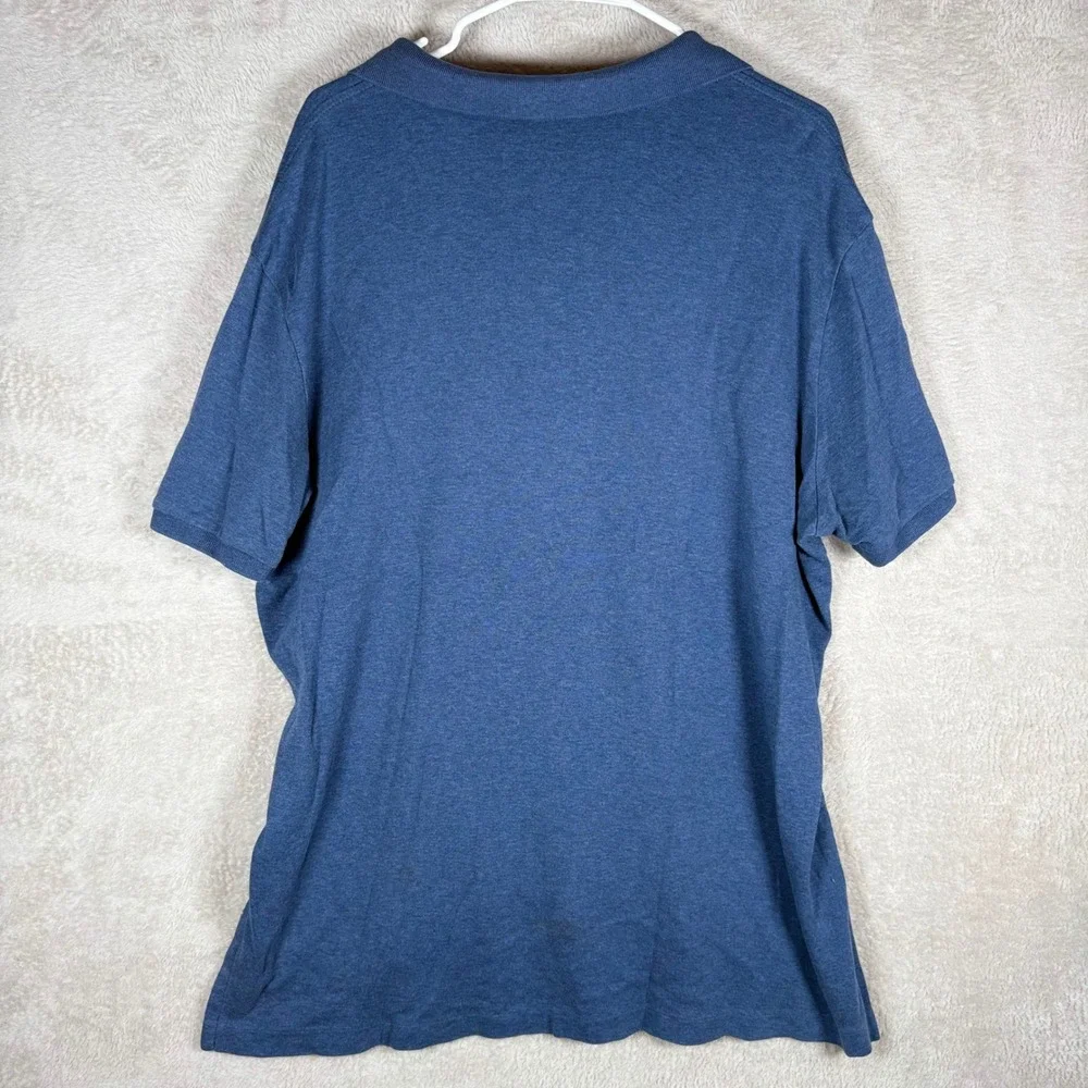 Polo Ralph Lauren Polo Shirt Mens XXL Cotton Blue‎ Short Sleeve Pony Logo FLAW